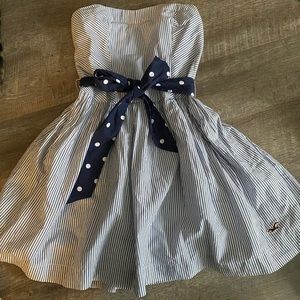 y2k Hollister strapless striped dress